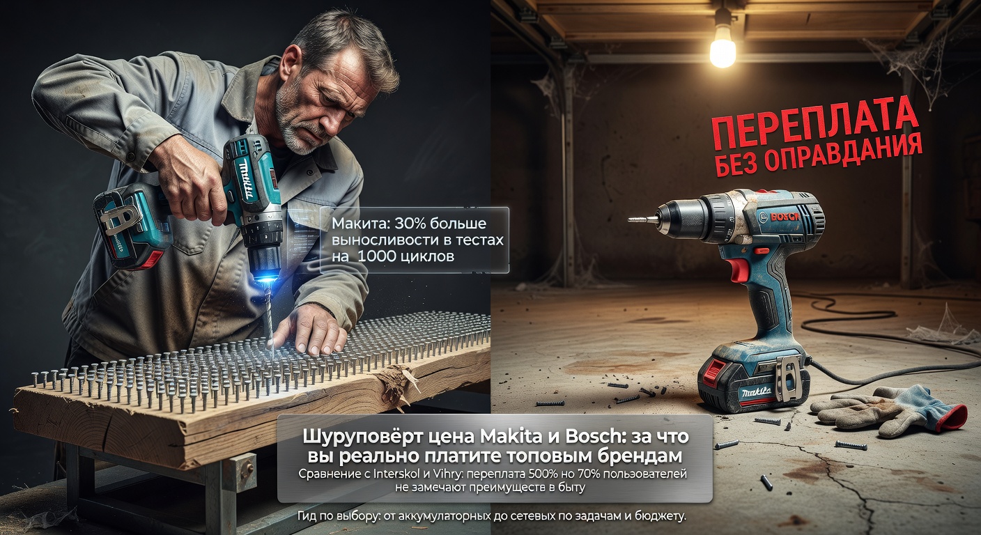 Шуруповёрт цена Makita и Bosch: за что вы реально платите топовым брендам — гид по выбору с учётом задач и бюджета
