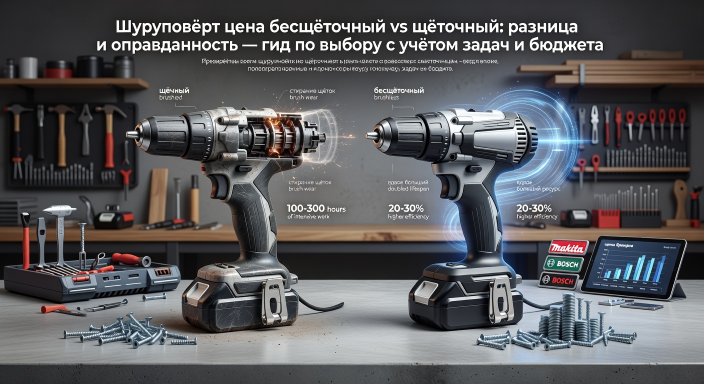 Шуруповёрт цена бесщёточный vs щёточный: разница и оправданность — гид по выбору с учётом задач и бюджета