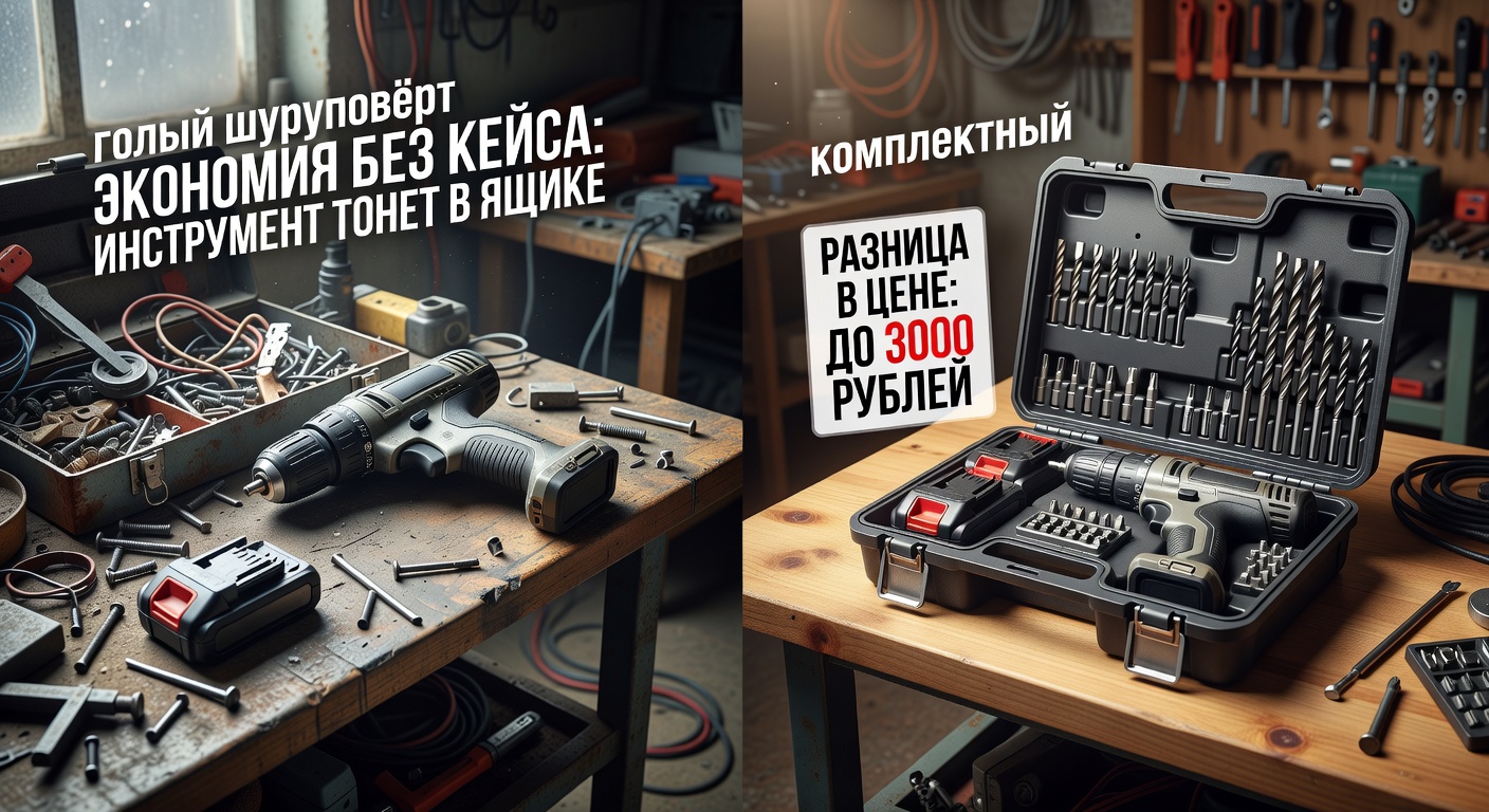 Шуруповёрт цена с кейсом и без: что входит в комплект и стоит ли переплаты — гид по выбору с учётом задач и бюджета