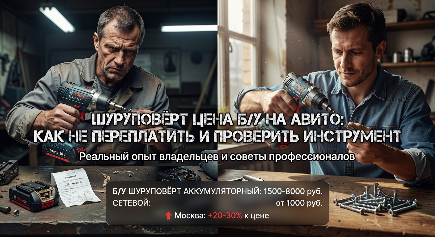 Шуруповёрт цена б/у на Авито: как не переплатить и проверить инструмент: реальный опыт владельцев и советы профессионалов