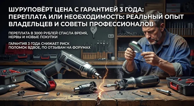 Шуруповёрт цена с гарантией 3 года: переплата или необходимость: реальный опыт владельцев и советы профессионалов